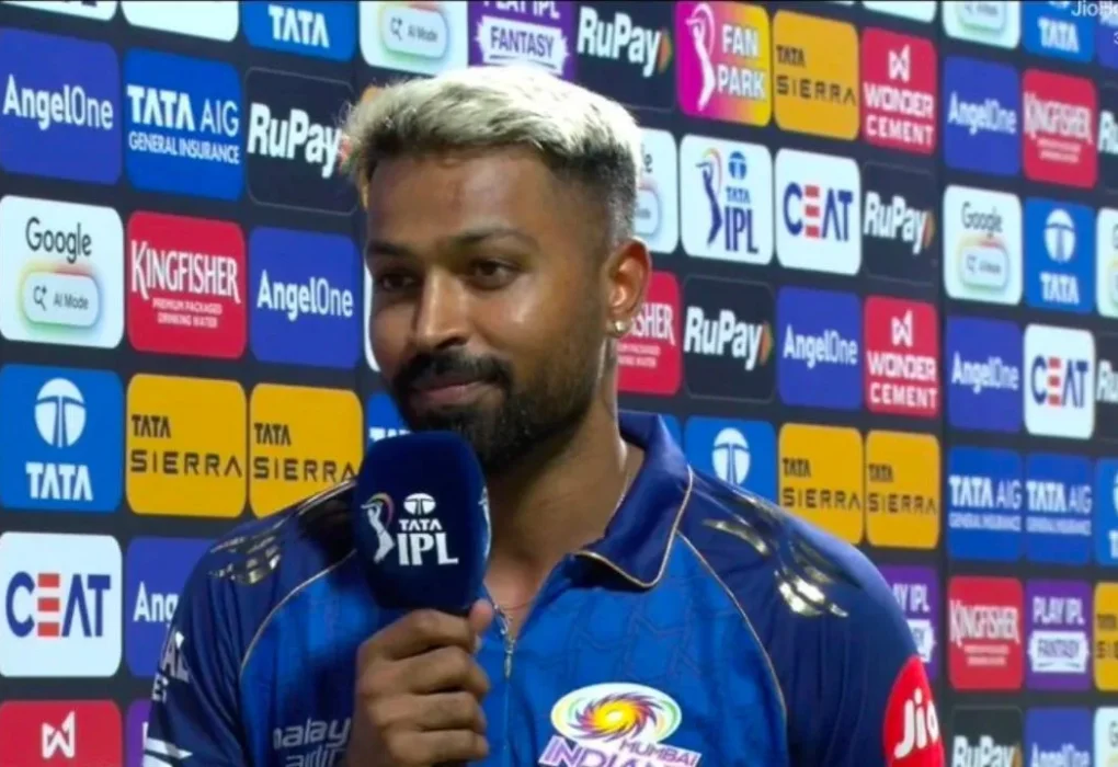 Hardik Pandya happy after MI