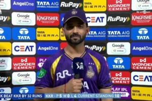KKR captain Ajinkya Rahane lost