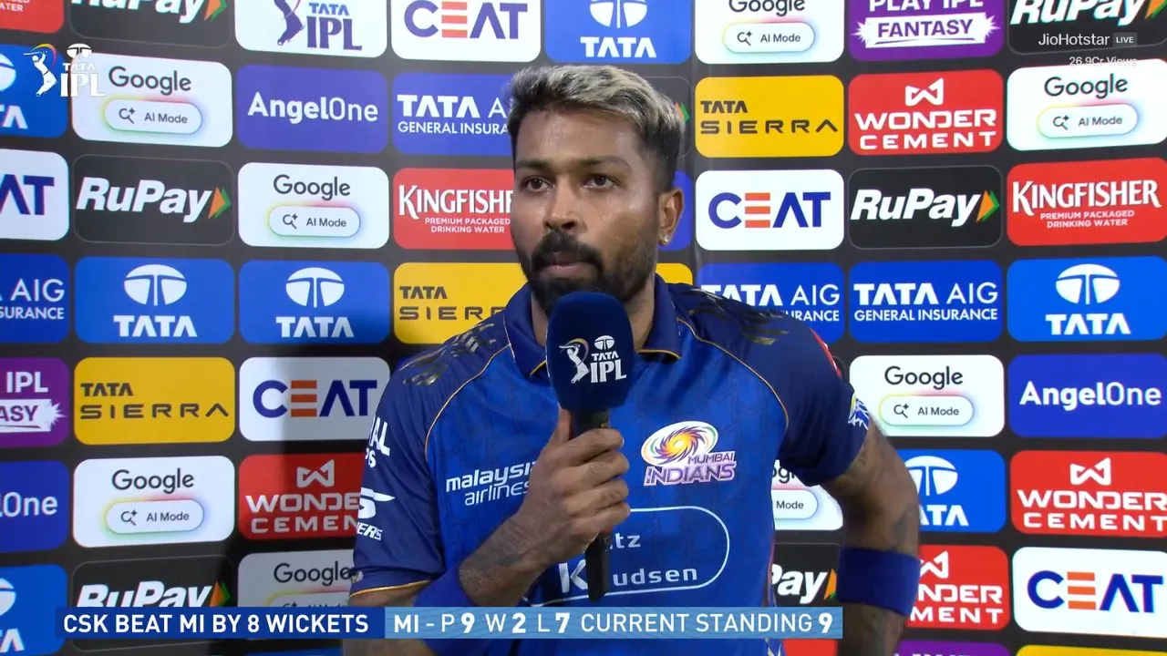 Hardik Pandya sacked from MI cap post