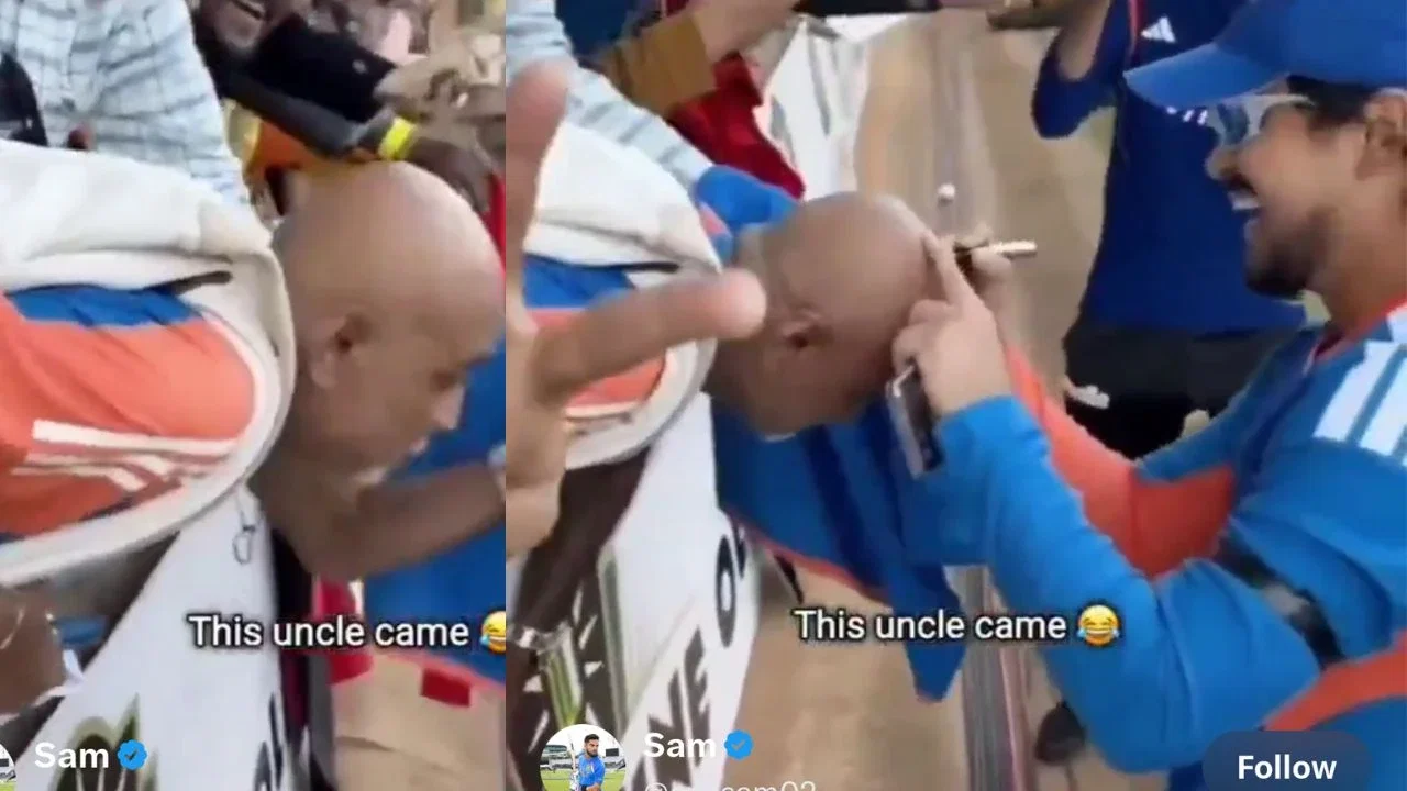 Ishan Kishan signed on fan's baldness